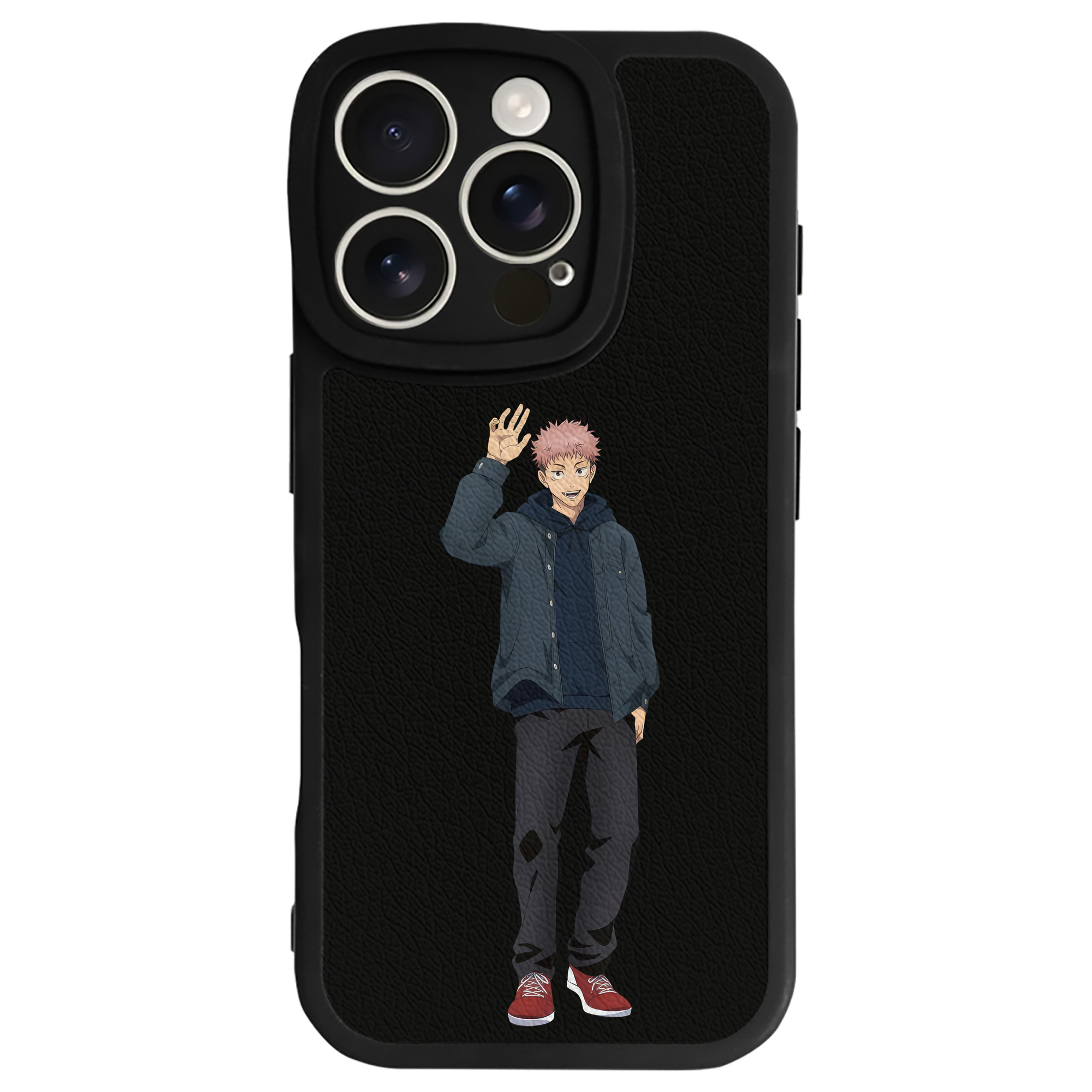 （画像用） 呪術廻戦 Jujutsu Kaisen 【iPhone 16シリーズ対応】シリコンスマホケース（レザー調） 材質：シリコン